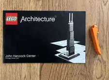 Lego Architecture 21001 John Hancock Center Manual Only w/ Free Brick Separator
