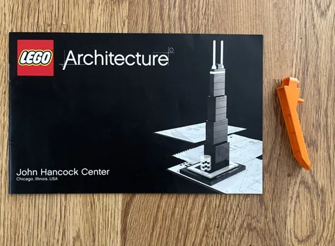 Lego Architecture 21001 John Hancock Center Manual Only w/ Free Brick Separator