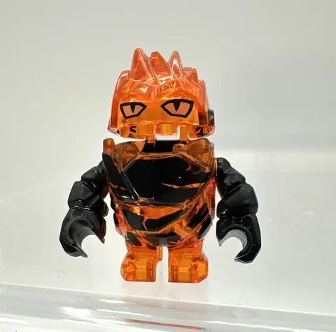 Lego Power Miners Translucent Orange Minifigure: Rock Monster- Firax 8189 8191