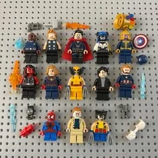LEGO Marvel Minifigure Lot - Strange Red She Hulk Wolverine Spider-Man Thor