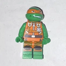 LegoTeenage Mutant Ninja Turtles Mihelangelo Minifigure Green Orange   Jumpsuit
