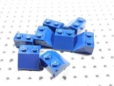 LEGO Lot of 8 Dark Blue 2x2 Slopes Bricks BM