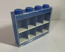 Great Condition Official Lego Minifigure Display Case 8 (4 knob) Blue