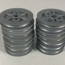 K’nex Gray Tire Lot 22 Pieces Plastic Building Toy Parts