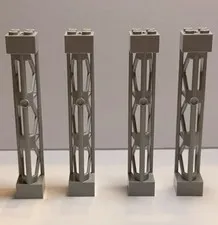 LEGO 95347 Support Girder Light Bluish Gray 2x2x10  (Lot Of 4)