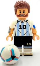 Lego New Lionel Messi Argentina Minifigure Soccer Player Footballer Sports Ball