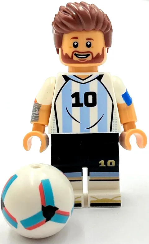 Lego New Lionel Messi Argentina Minifigure Soccer Player Footballer Sports Ball