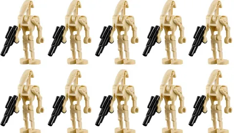 LEGO Star Wars B1 Battle Droid Minifigure LOT of 10 with Blasters GENUINE NEW