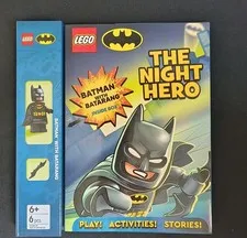 LEGO BATMAN "The Night Zero" Activities Book; Batman w/ Batarang Minifigure NEW