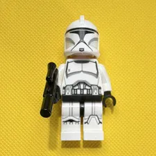 LEGO Star Wars Clone Trooper Minifigure with Blaster, Plastic Material