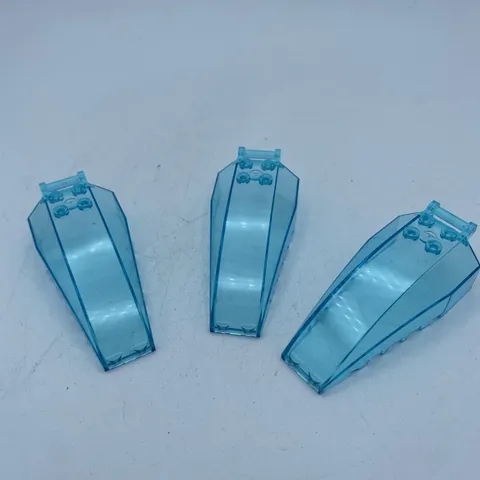 3 LEGO replacement Parts transparent Light Blue Windscreen w/ Handle 92579