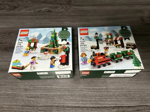 LEGO Seasonal 40262 + 40263 | Christmas Train Ride + Town Square | 2 SETS! NEW!