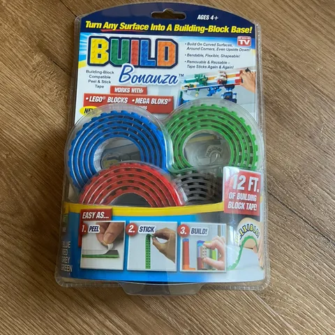 Build Bonanza Block Peel & Stick Tape Works with LEGO® and Mega® Blocks New