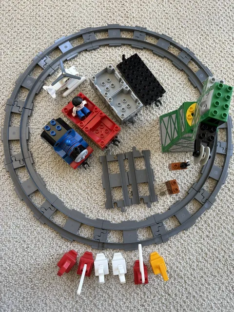 Lego Duplo Thomas & Friends Train Lot With Track Cranky Harold  extra Cars