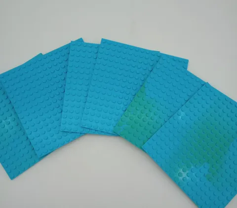 Lot of 6 LEGO Azure Blue 16 x 16 Base Plates 5" by 5"  - See Pictures