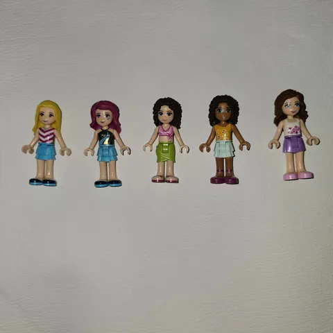 LEGO Friends Mini Dolls Lot 5 Figures Blonde Pink Hair Outfits