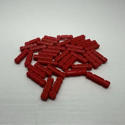 Lego Red Technic Axle 2L Notched Pieces QTY 35