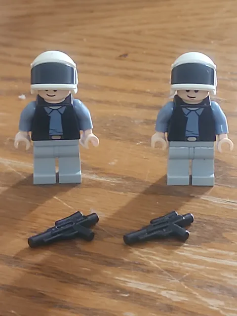 2 Star Wars Lego Minifigures Rebel Fleet Scout Trooper + 2 Guns