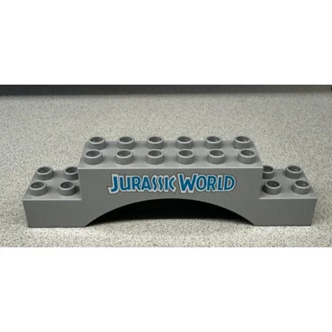 LEGO Duplo Jurassic World Grey 2 x 10 x 2 Arch with 'JURASSIC WORLD' Replacement