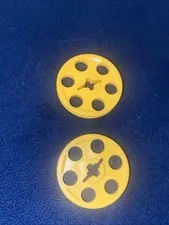 Lego Part 4185 (2pcs) Technic Pulley Wheels wedge Yellow