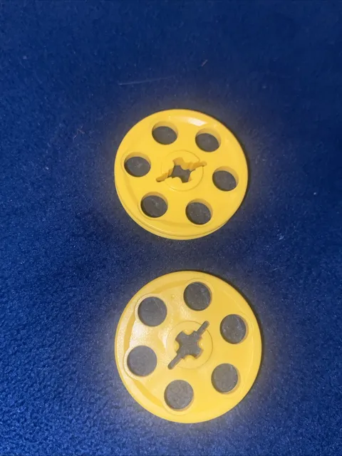 Lego Part 4185 (2pcs) Technic Pulley Wheels wedge Yellow