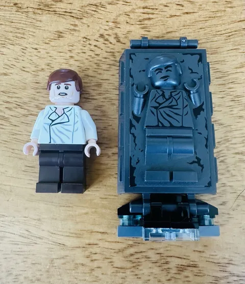 LEGO Star Wars Han Solo Minifigure With Carbonite Block 75060 sw0612 sw0714 Lot