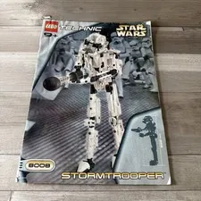 LEGO 8008 Stormtrooper Manual Only Large Print Big Paper Instructions Color 2001
