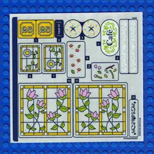 New LEGO Friends Plant Cafe & Flower Shop 42671 Sticker Sheet Qty 1