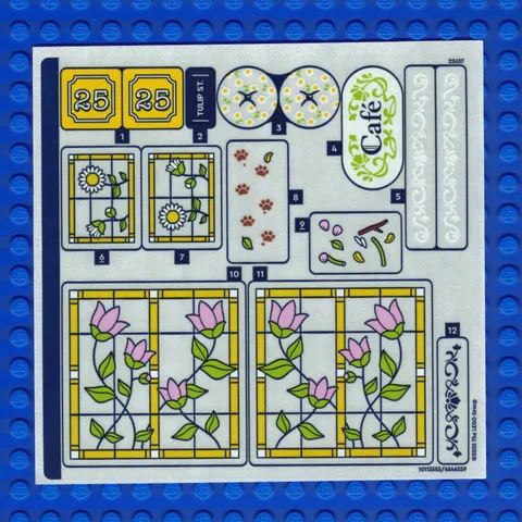 New LEGO Friends Plant Cafe & Flower Shop 42671 Sticker Sheet Qty 1
