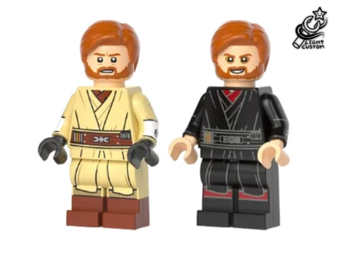 Lego Star Wars LC Obi Wan Kenobi and Sith Obi The Evil Master Light Custom GCC