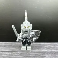 LEGO Heroic Knight Minifigure 71000 Series 9 Shield Sword Helmet Visor
