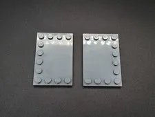 LEGO - 2x - Tile - Tile - 4x6 with Studs - Dark Grey - Dark Grey - 6180