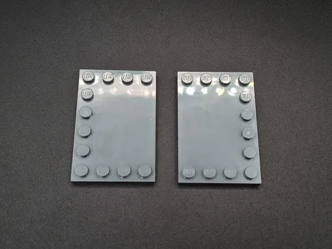 LEGO - 2x - Tile - Tile - 4x6 with Studs - Dark Grey - Dark Grey - 6180