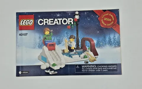 Lego Creator 40107 Winter Skating Scene Manual ONLY 2014 Limited Holiday Edition