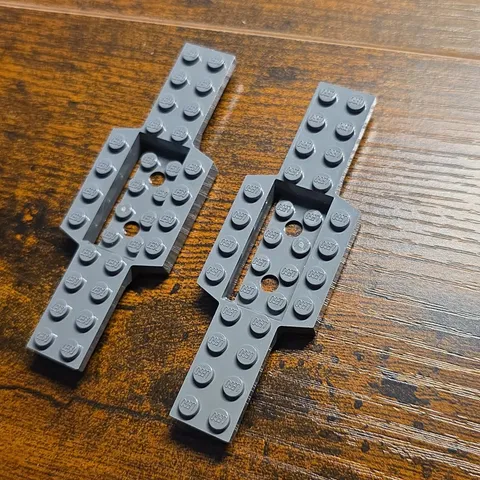 ​LEGO Part 52036 Vehicle Chassis 4x12x2/3 Center Open 2 Pieces - Dark Bluish...