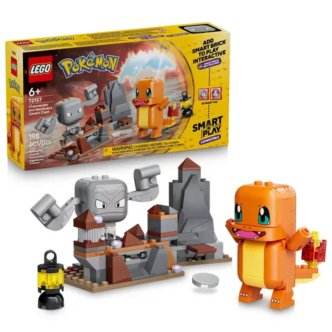 Pokémon LEGO 72157 Charmander Geodude Cavern Clash SMART Play 198pc New