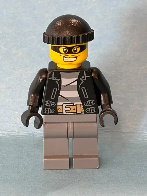 LEGO City Minifig cty0462 - Male Bandit - Light Scratches/Crack On 1 Side