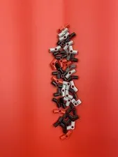 63x LEGO Technic Axle & Pin Connector 2L Parts Lot Mixed Colors Genuine LEGO
