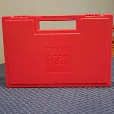 Vintage 1985 LEGO Red Carrying Case Storage Box 