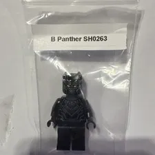 LEGO Black Panther Minifigure SH0263 Marvel Super Heroes Plastic Figure Polybag