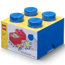 LEGO Storage Brick Blue 4 Knob Container Organizer Box Holds 800 Building Blocks