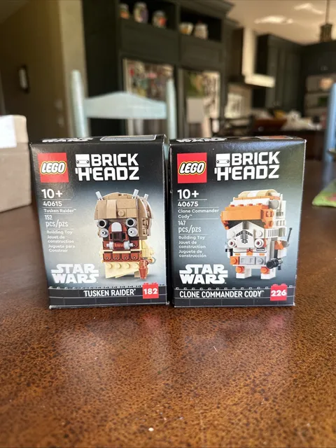 Lego Star Wars Brickheadz Lot 40675 Commander Cody 40615 Tusken Raider NIB