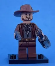 Lego Cowboy Wide Brim Hat & Brick Arms Gun