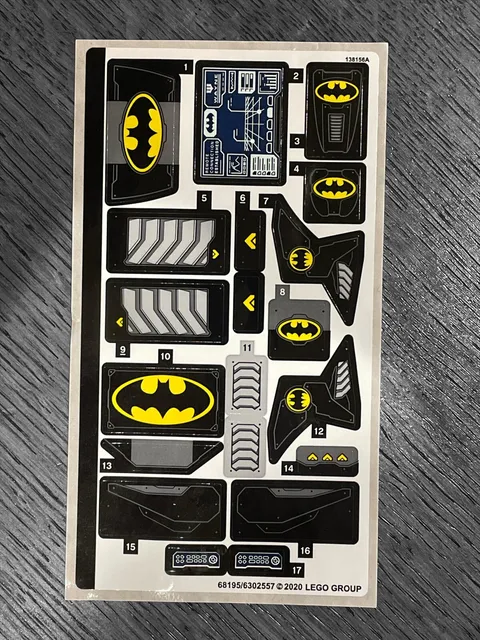 NEW LEGO | Sticker Sheet for Set 76160 Batman Mobile Bat Base