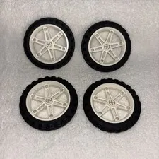 *Lot of 4* Lego Mindstorm Technic 81.6 x 15 Wheels Tires Motorcycle (2902 2903)