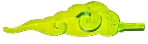 Lego New Trans-Bright Green CLOUD WIND WAVE Rounded Swirls Bar Part 68547 TR01