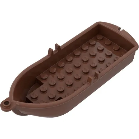 LEGO Reddish BrownBoat, 14 x 5 x 2 with Oarlocks inv.617