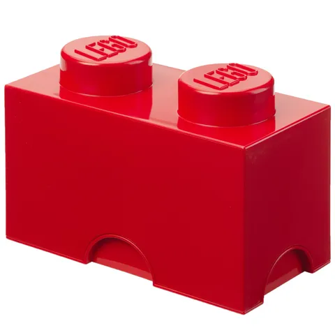 LEGO Storage Brick Bright Red 2 Knob Container Organizer Box Holds 400 Bricks