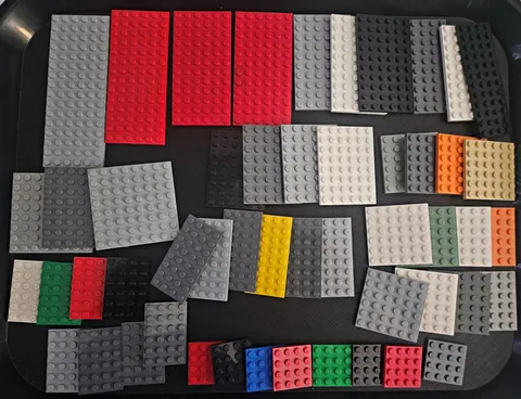 Lego 50 Pc Lego Building Plates Lot 6x16 8x8 4x8 4x6 4x4 Multicolor