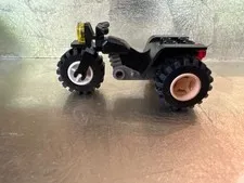 LEGO 30187c01 Black Tricycle White Wheels Biker Bob 1998 Motorcycle Bike Read!